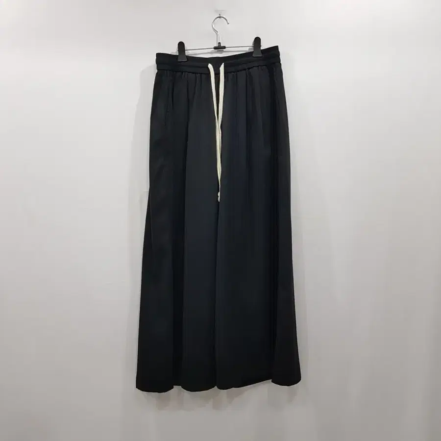 R314 빈티지 밴딩 검정 아메카지 통 와이드 바지 남M