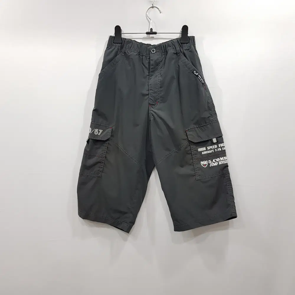 R315 빈티지 키즈 버뮤다팬츠 메쉬안감 7부 카고 바지 아동160