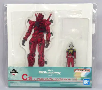 BANDAI SPIRITS 제일복권 기동전사 Gundam GQuuuuuuX vol.2 C상 샤아 & 빨간색 건담 비주얼 스탠드