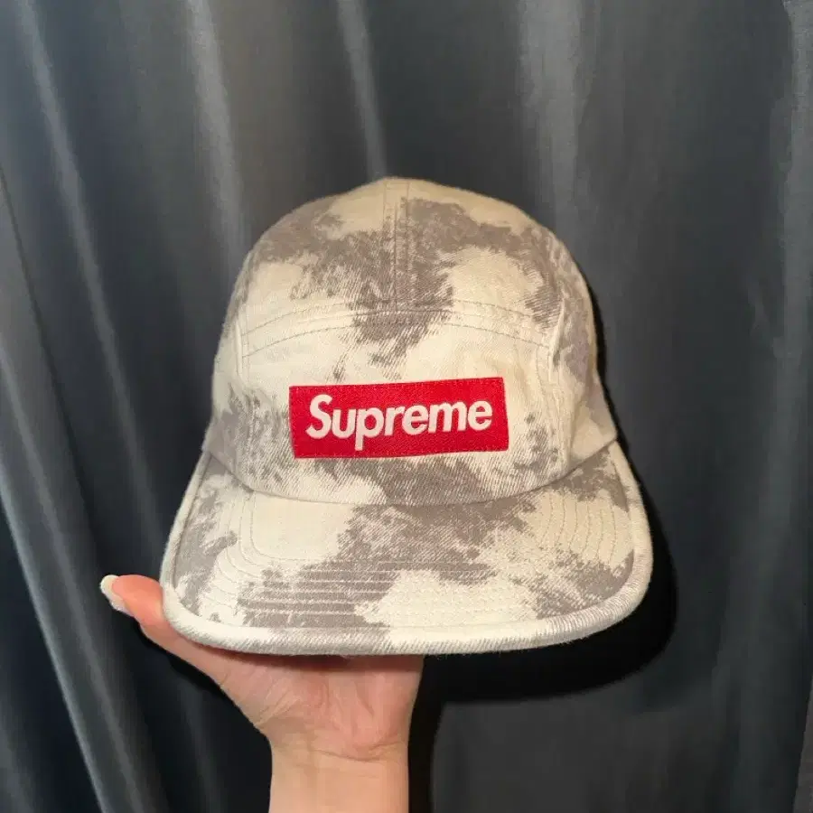 Supreme 슈프림 데님 캠프캡 블리치드 25ss