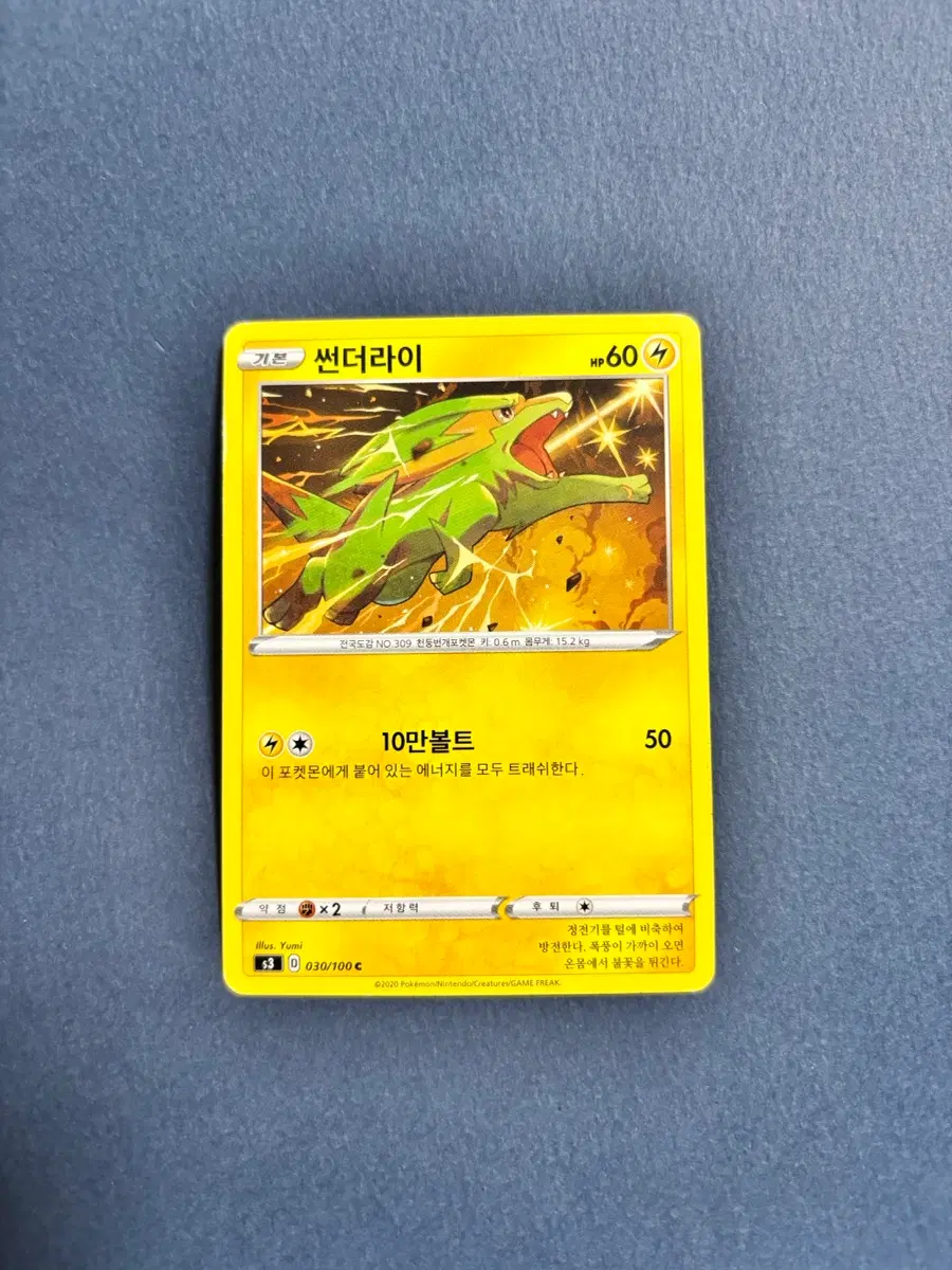 포켓몬카드 썬더라이 일반카드 도감용 덱소스 s3 030/100