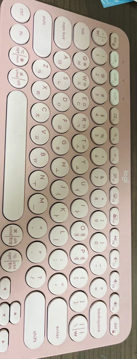 살짝하자있는 로지텍 K380 키보드 핑크