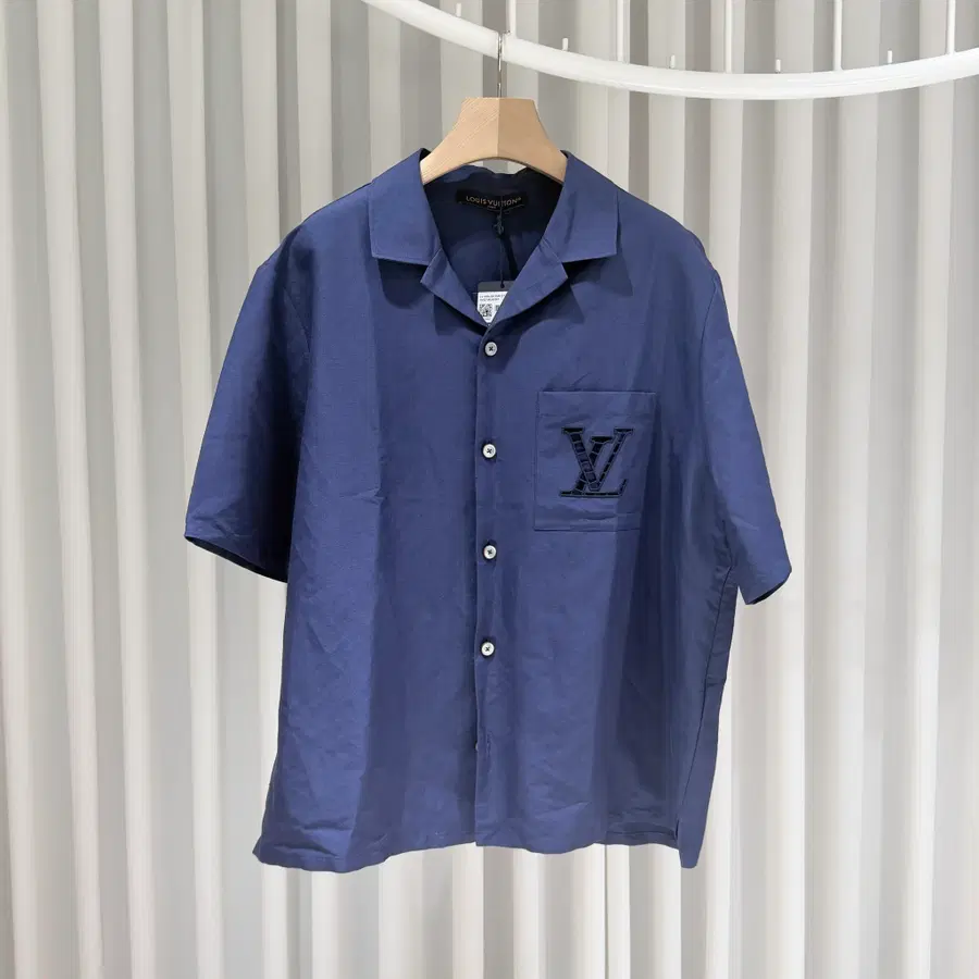 ( A / XXL ) 루이비통 LV 로고 엠브로이더드 서머 반팔 셔츠 자켓