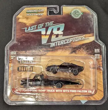 GREENLIGHT 1/64 LAST OF THE V8 INTERCEPTERS 1972 포드 F-350 램프 트럭 w/ 1973 포드 팔콘 X8 #29925