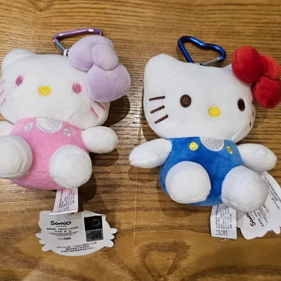 핑크 파랑 키티 인형 키링