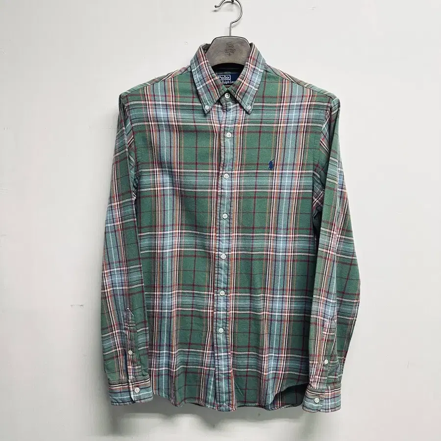 폴로 랄프로렌 (Polo Ralph Lauren) 그린 체크 플란넬 긴팔 셔츠 (S)
