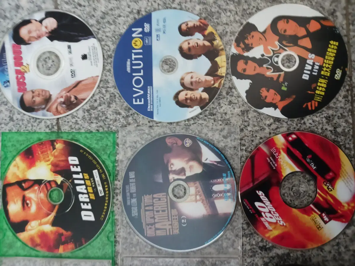 러시아워 2, 에볼루션, 디바스 라이브 DVD 포함 6종 세트