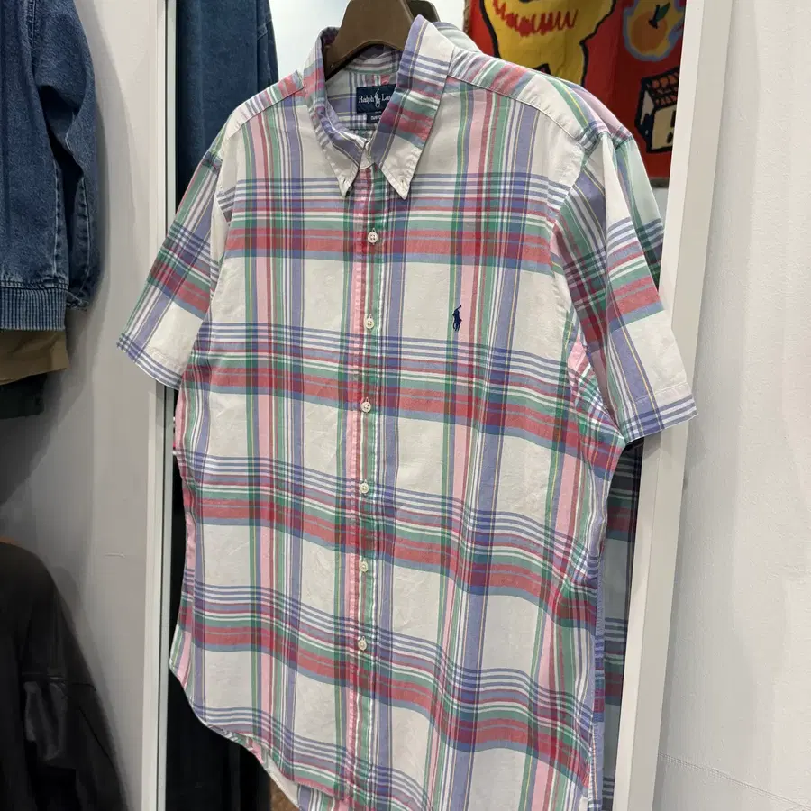 00s Polo ralph lauren 폴로 랄프로렌 Custom Fit 체크 반팔 셔츠