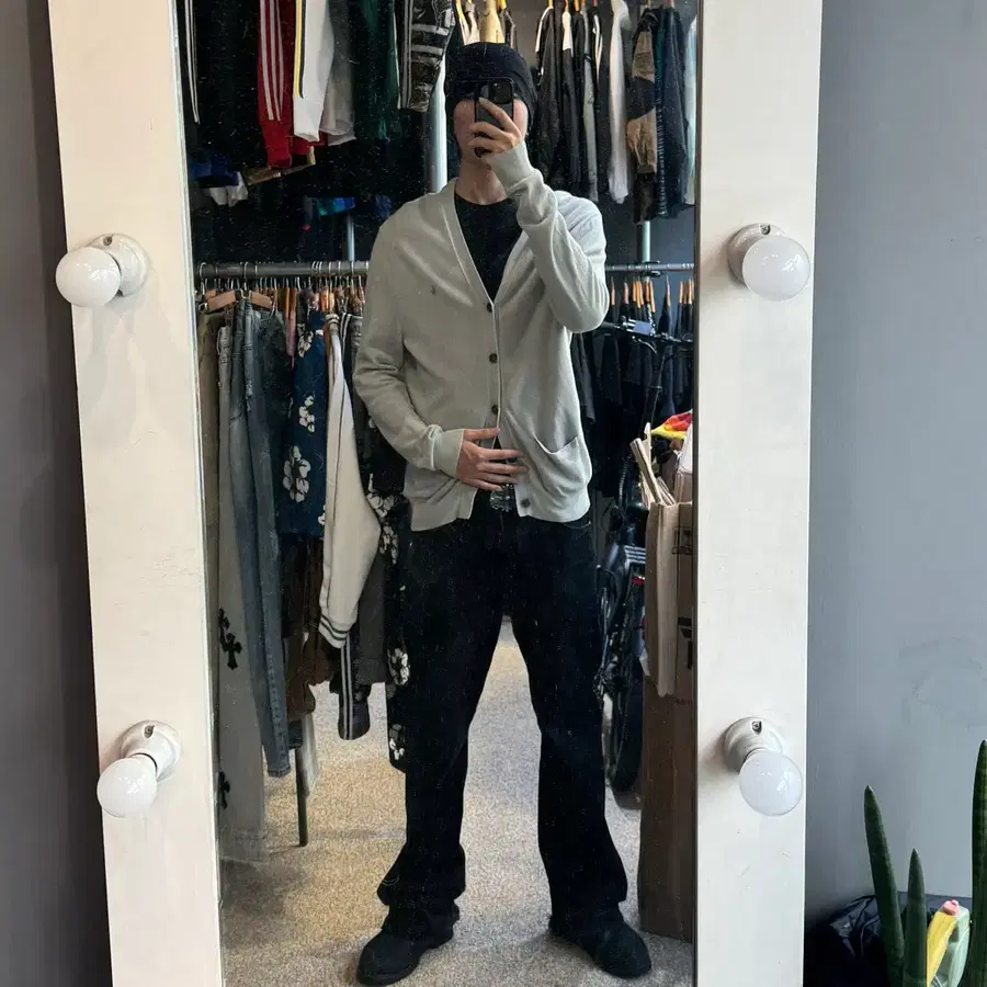 폴로 시스루 가디건