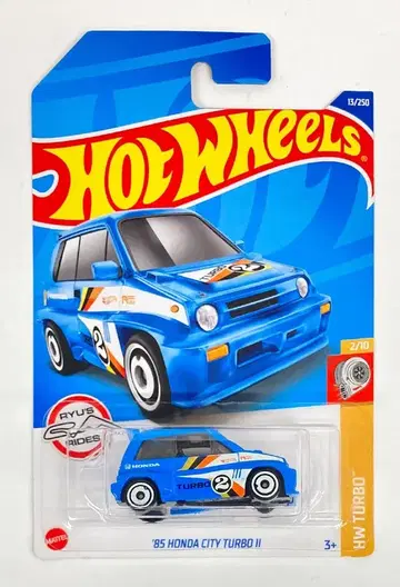 MATTEL HOTWHEELS HW TURBO 2/10 HHF14 '85 HONDA CITY TURBO II/블루 13/250