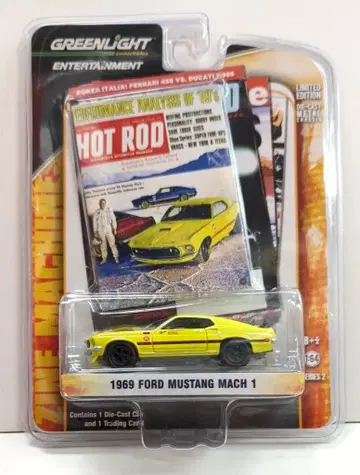 GREENLIGHT 1/64 HOTROD MAGAZINE SERIES 2 1969 FORD MUSTANG MACH 1 21740