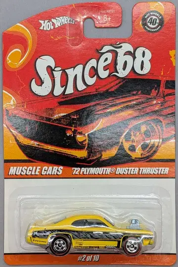 MATTEL MUSCLE CARS 2/10 HOTWHEELS '72 PLYMOUTH DUSTER THRUSTER/옐로우 L2847