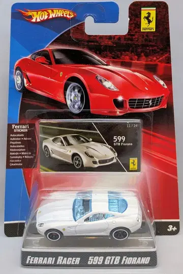 MATTEL FERRARI RACER HOTWHEELS 599GTB FIORANO 펄 화이트 M9840