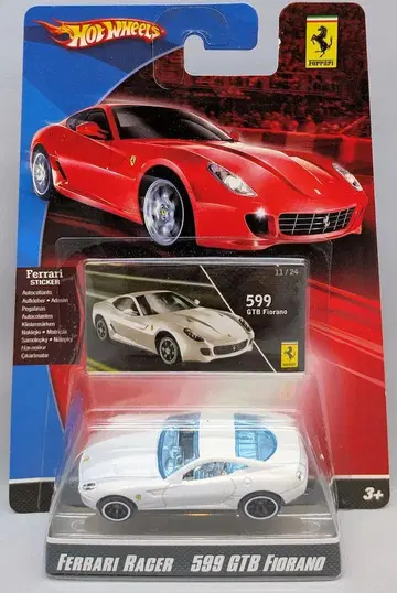 MATTEL FERRARI RACER HOTWHEELS 599GTB FIORANO 펄 화이트 M9840