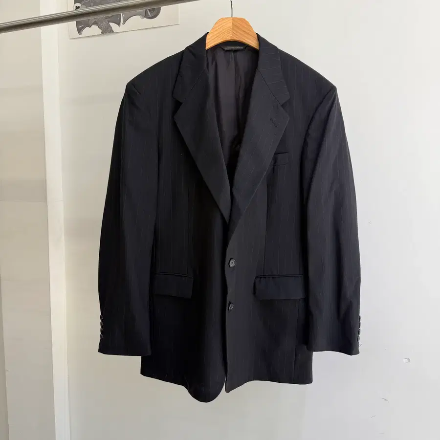 VINTAGE (Made in USA) 2버튼 스트라이프 자켓