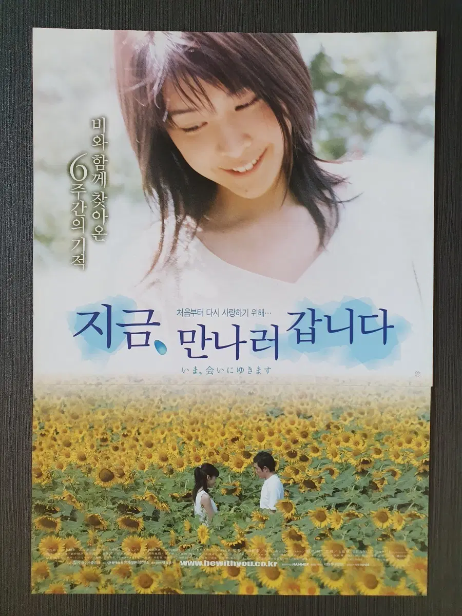 지금 만나러 갑니다 일본 영화 전단지 반 2단접이 B5 다케우치 유코