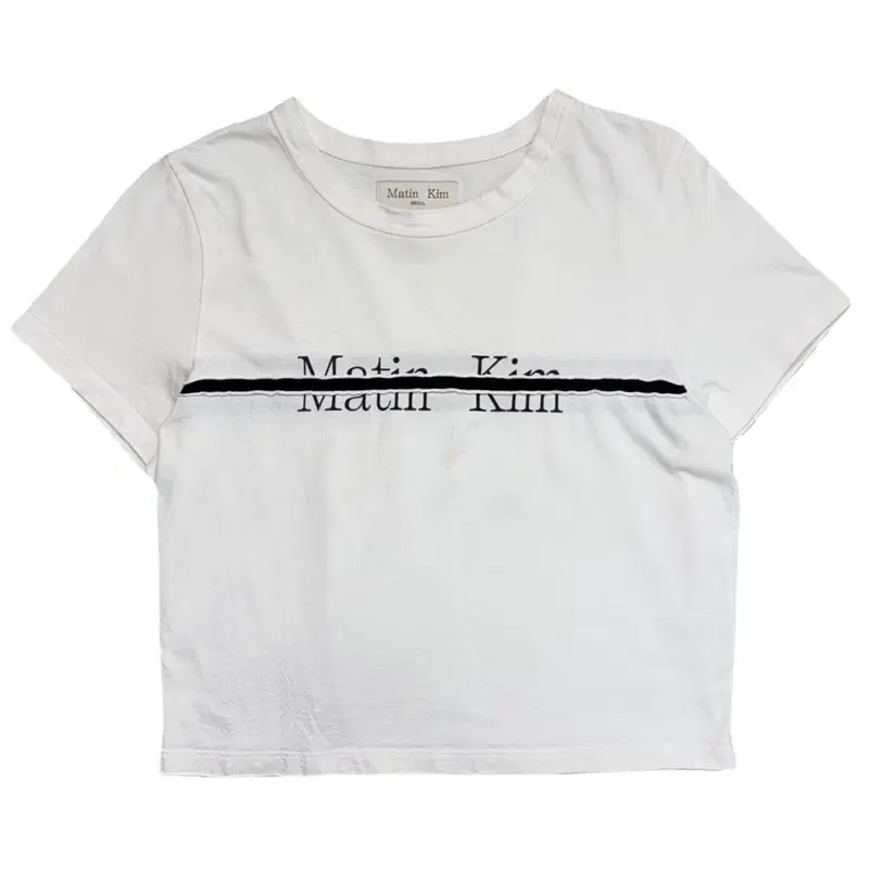 MATIN KIM 로고 컷티드 크롭탑 M