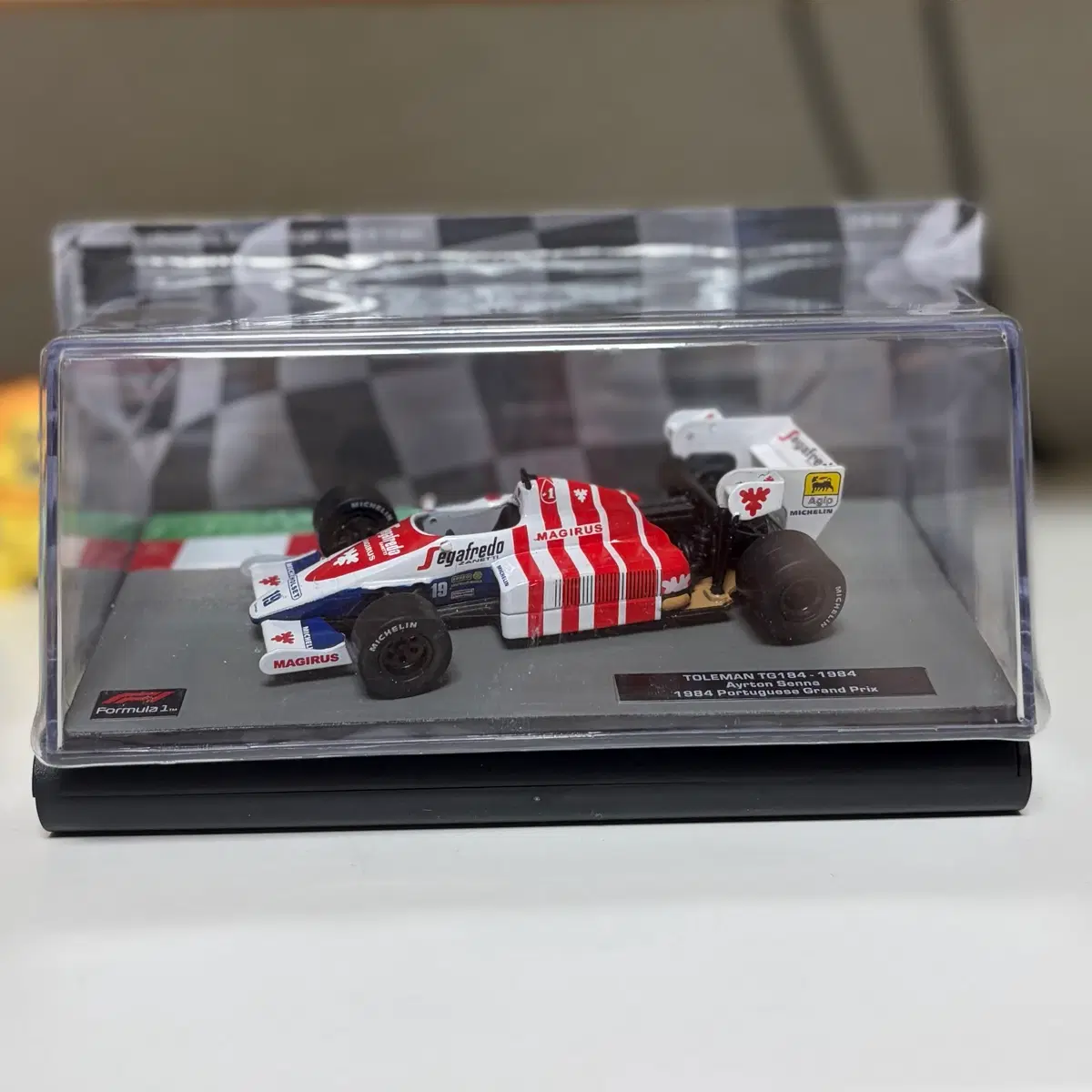 1:43 F1 Toleman TG184 1984 아일톤 세나 레이싱 다이캐스트