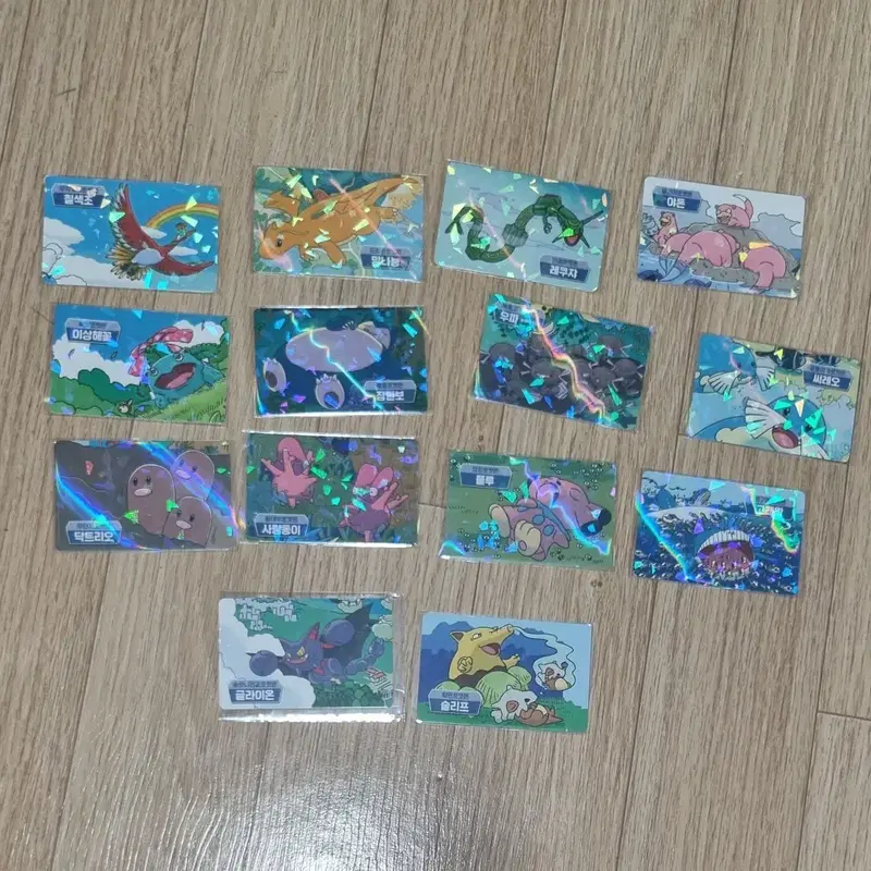 포켓몬스터 생태도감 특별판 카드 14장 일괄) 레쿠쟈,망나뇽,칠색조,야돈,이상해꽃,잠만보,팔데아 우파,씨레오,닥트리오,사랑둥이,블루,고래왕,글라이온,슬리프