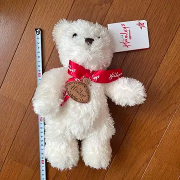 햄리즈 테디베어 Hamleys 화이트 빨간 리본 자립 가능