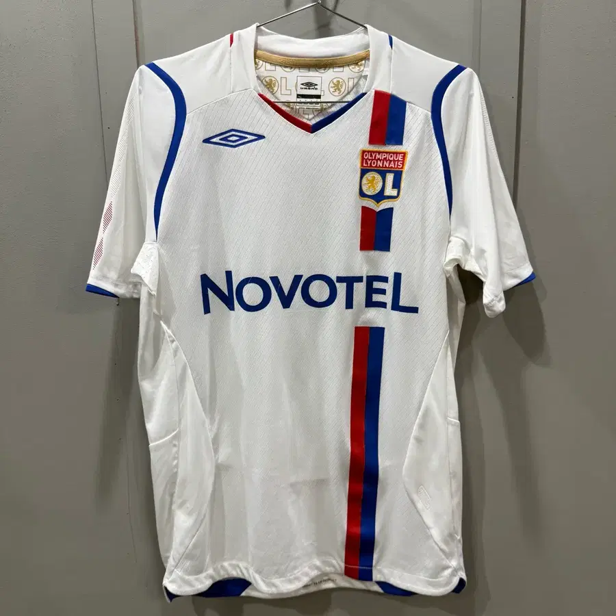 M 엄브로 UMBRO 올랭피크 리옹 축구팀 유니폼 져지 반팔 티셔츠