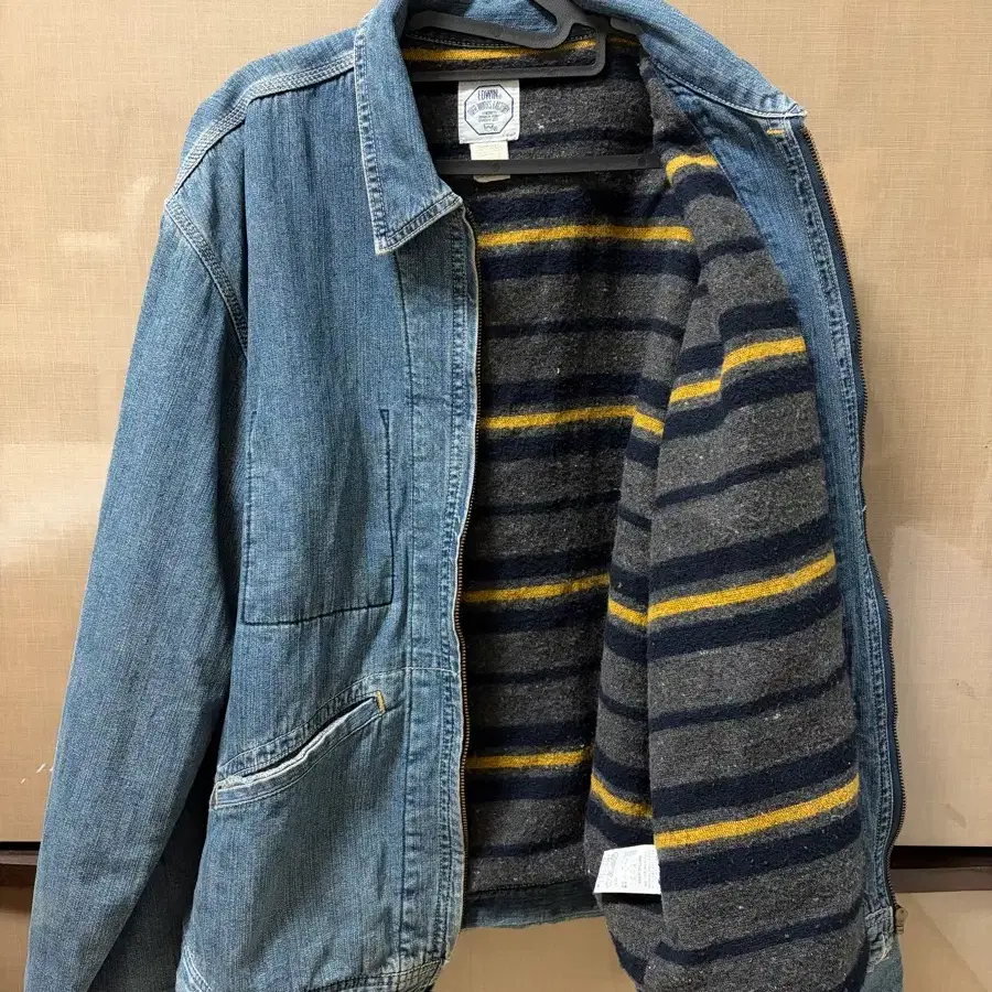 90s Adwin 에드윈 블랭킷 라이닝 데님 집업 자켓
