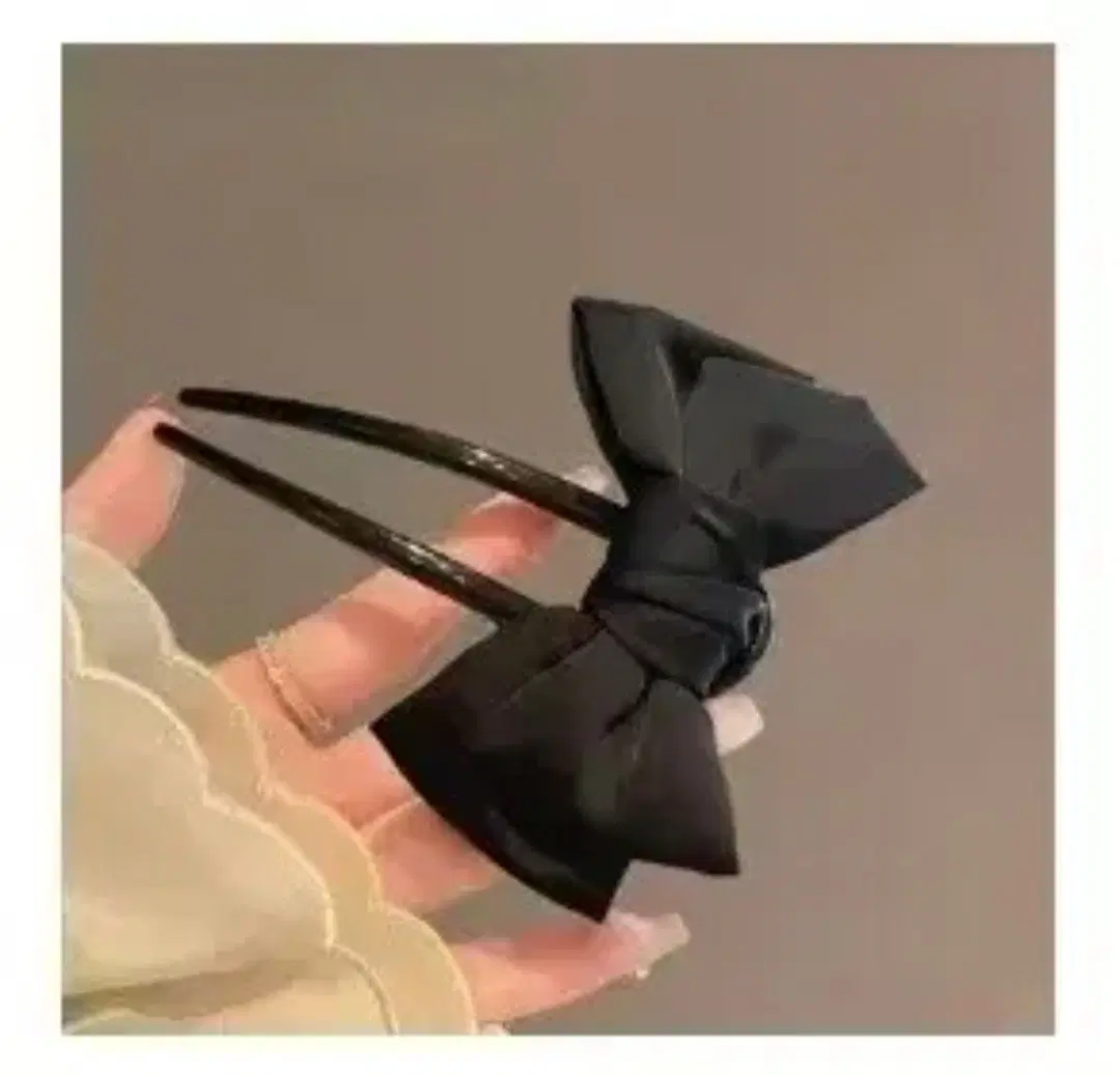 블랙 리본 빈티지 비녀