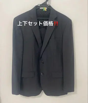 새상품급 LES MUES 수트 스트라이프 그레이 상하의 세트