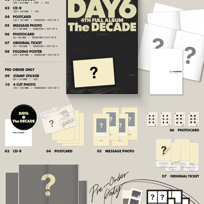 데이식스 데케이드 THE DECADE 개봉앨범 일괄