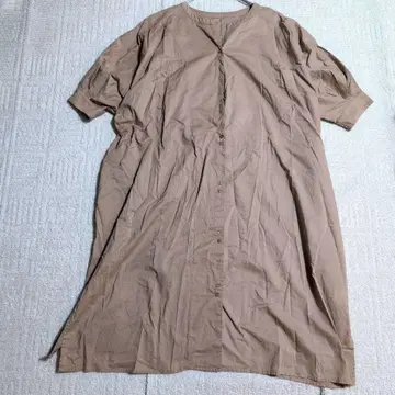 새상품급 Kelen 케렌 면 100% 2way 롱 셔츠 원피스 모카 S