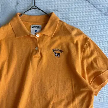 인기 MOSCHINO 모스키노 반팔 피케 셔츠 오렌지 계열 tk105