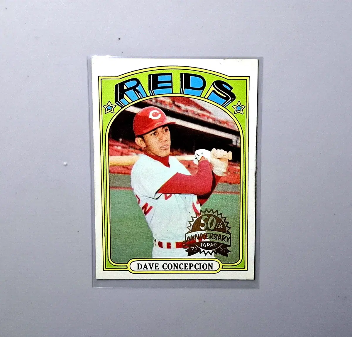 MLB 데이브 컨셉시언 1972년 카드 + 2021 50주년 기념 인장 55년된 구카드