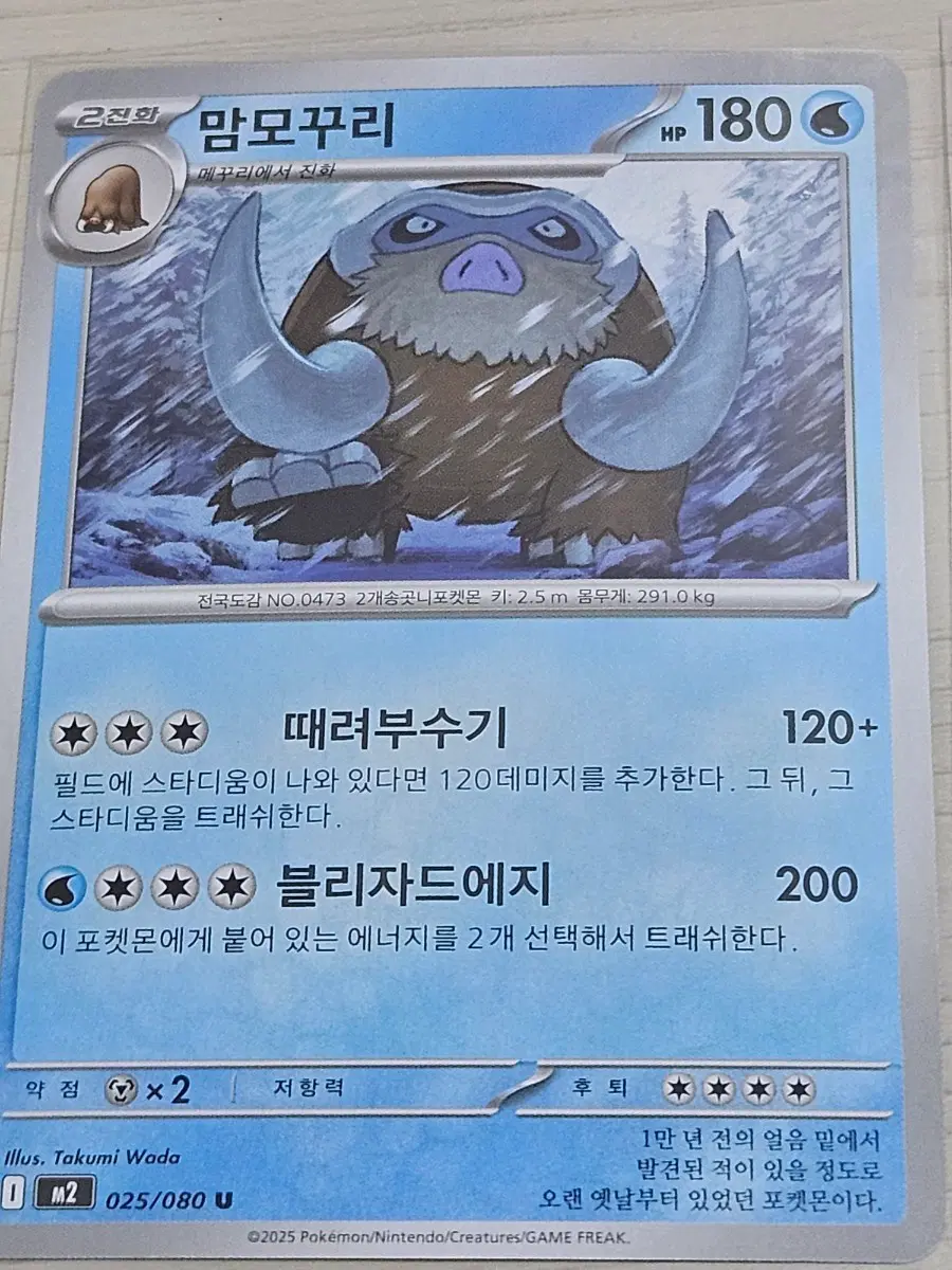 [최저가] 포켓몬 카드 맘모꾸리