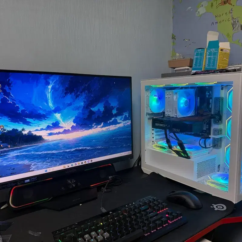 게이밍 컴퓨터 본체+모니터 세트 일괄 RTX5070(사용감 적음)