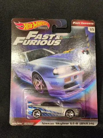 MATTEL HOTWHEELS FAST IMPORTS GBW78 닛산 스카이라인 GT-R [BNR34] 1/5
