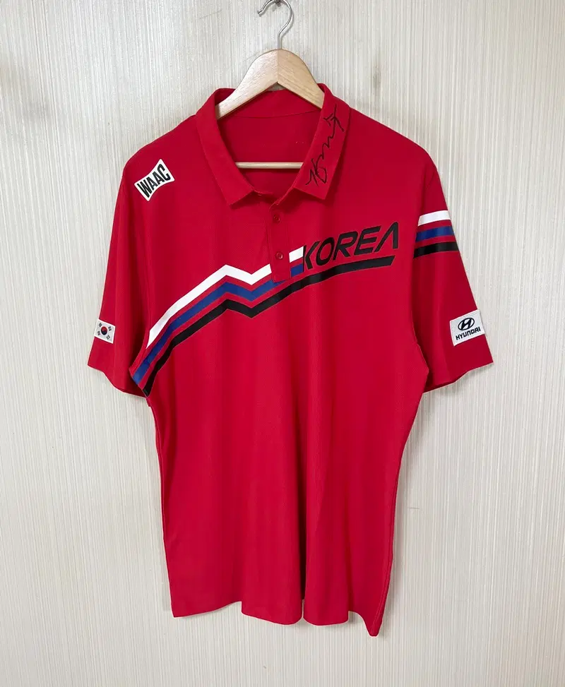왁(WAAC)골프국대 국대KOREA 국대 지급용 굘프셔츠 6(3XL)