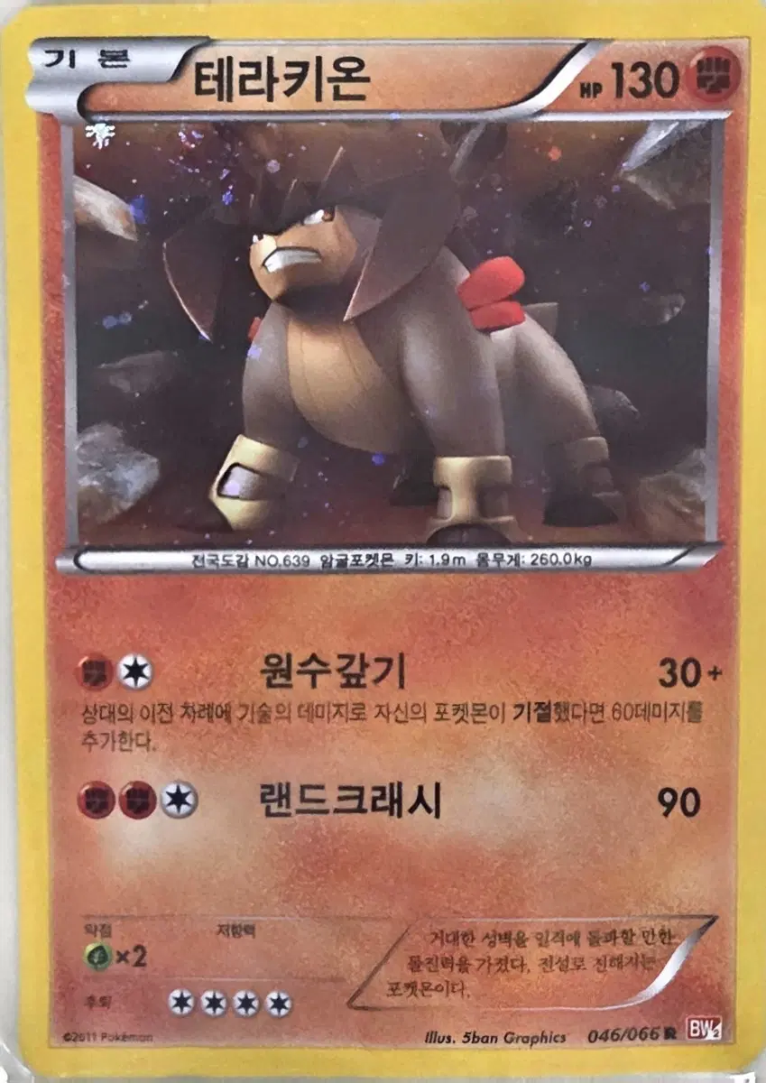 포켓몬 카드 bw시리즈 테라키온