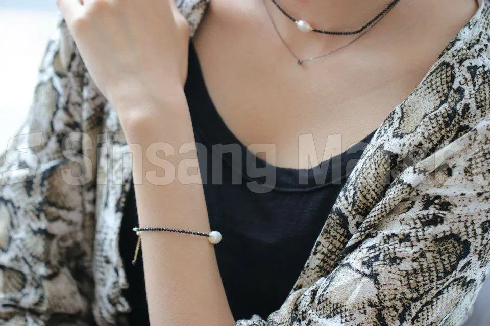 [빠른발송] 실버925 비앤케이 담수진주 팬던트 팔찌 목걸이