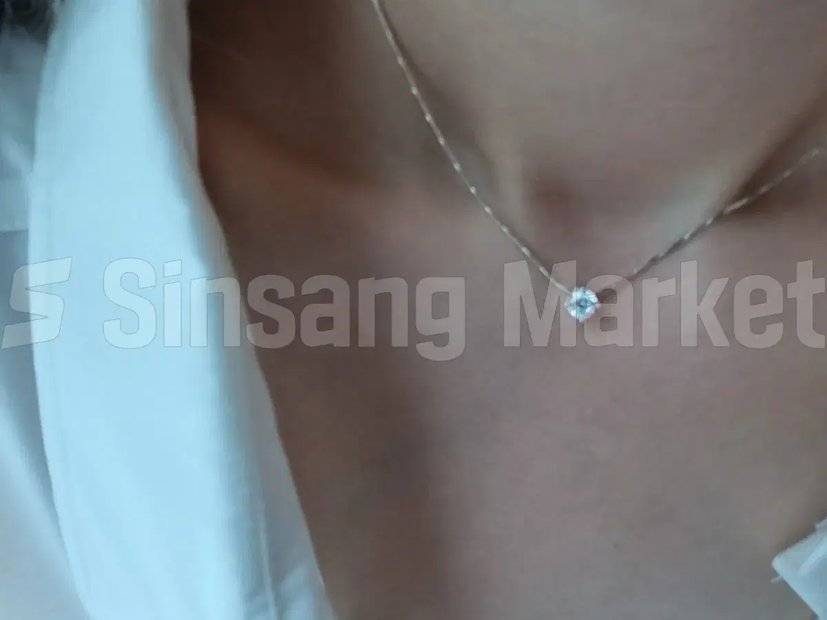 [빠른발송] 실버 925이테리 체인 5미리 큐빅 포인트 목걸이