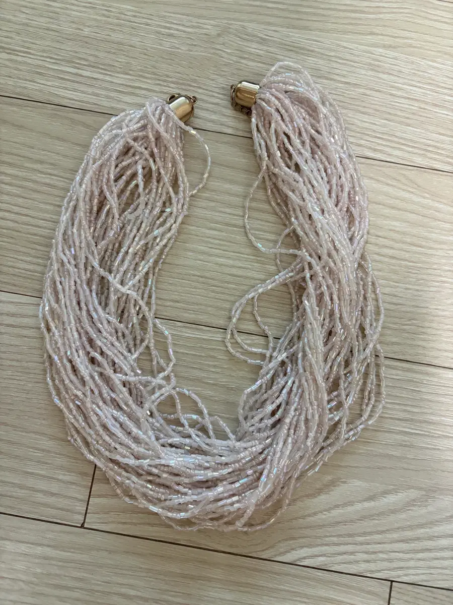 진주 목걸이 여러 줄 믹스