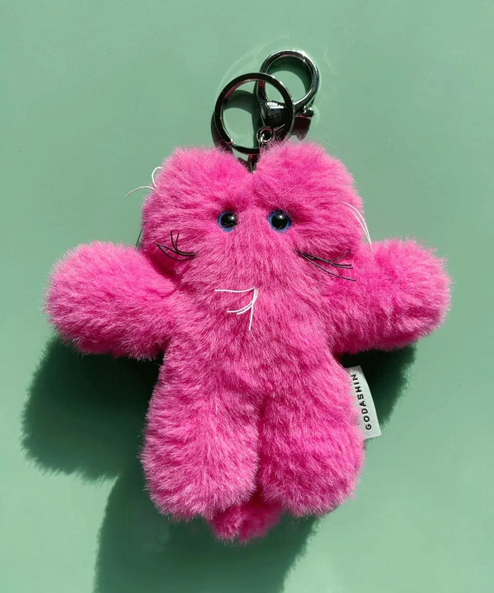고다신 캣츠 키링 핑키 고양이 인형 키링 핫핑크