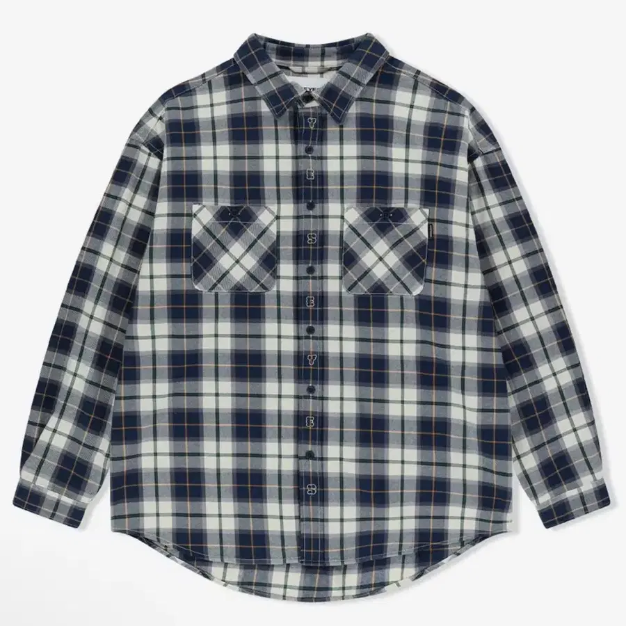 예스아이씨 Plop Check Shirt 체크 셔츠 블루 XL