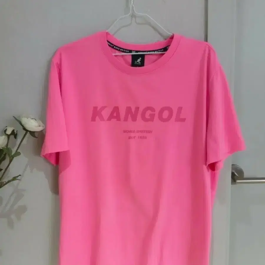 KANGOL  캉골 핑크 반팔티 XL
