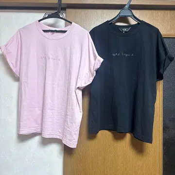 To b. by agnes b. 로고 T셔츠 2장 세트 묶음 판매