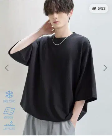 ETELIO T셔츠 블랙 XL 사이즈