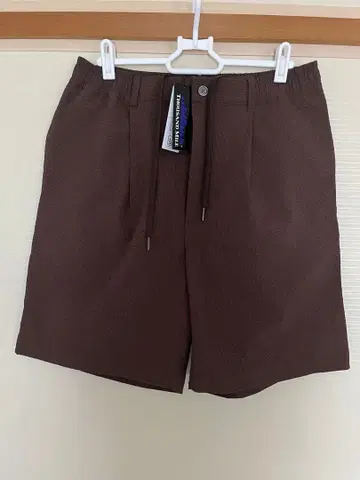사우전드마일 턱 숏팬츠 갈색 브라운 시어서커 S 사이즈
