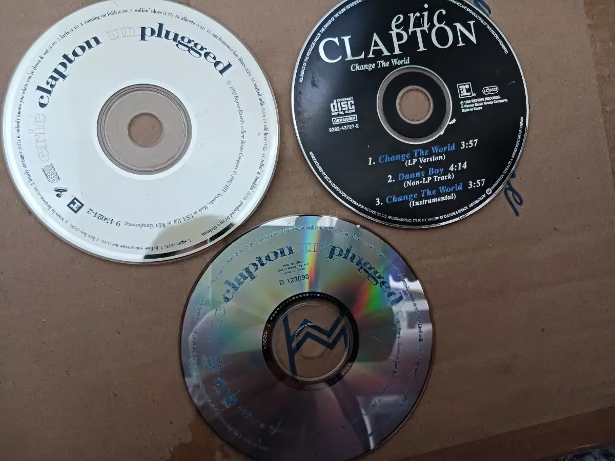 에릭 클랩튼 Unplugged / Change The World CD 3종