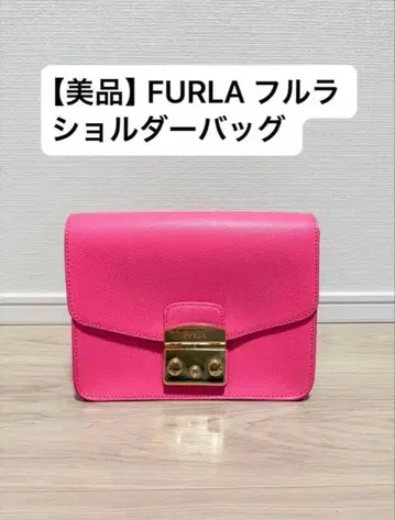 [새상품급] FURLA 훌라 숄더백 핑크 골드 금장 장식