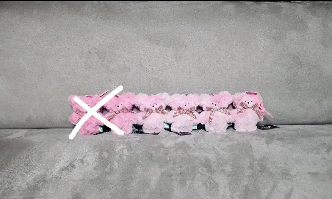 정품 와사비베어 핑사비베어 핑크 프리미엄 데코링 12cm 키링 인형