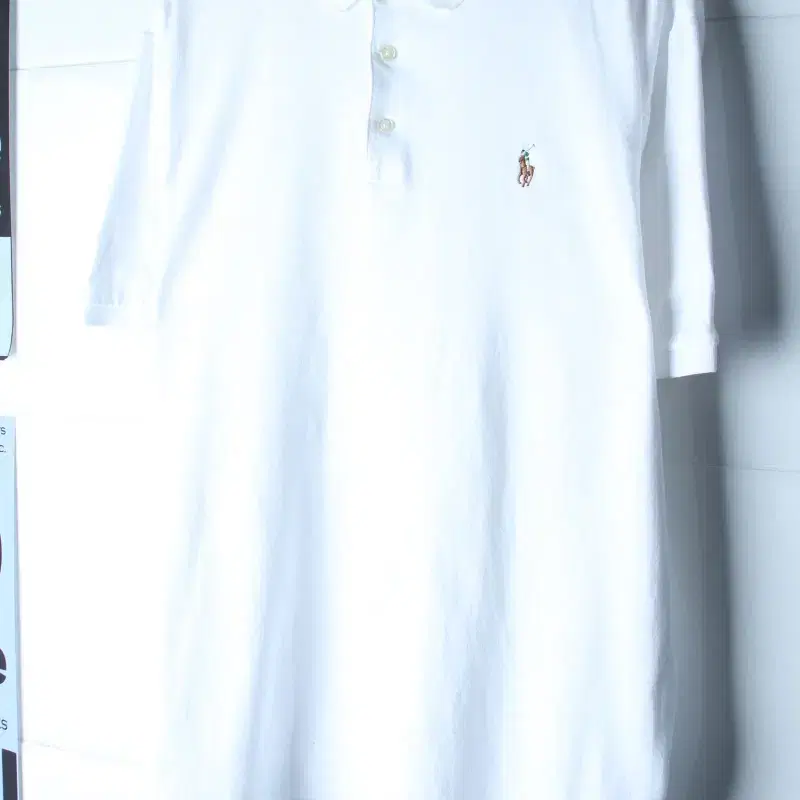 (L-XL) 폴로 랄프로렌 반팔 카라 티셔츠 USA 화이트-H36667